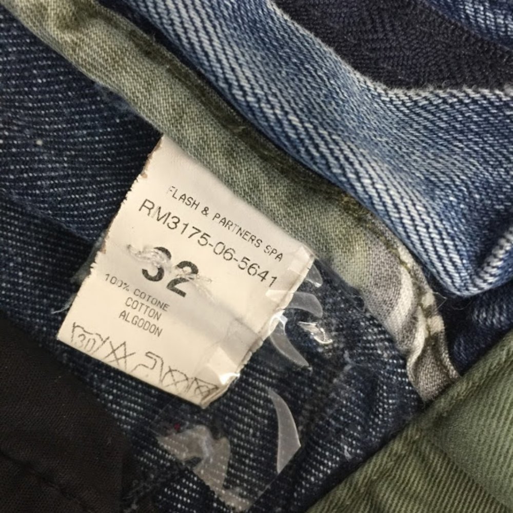 RARE Tex Rag Restyle Recycle Jeans Capri Distress - Picture 11 of 12